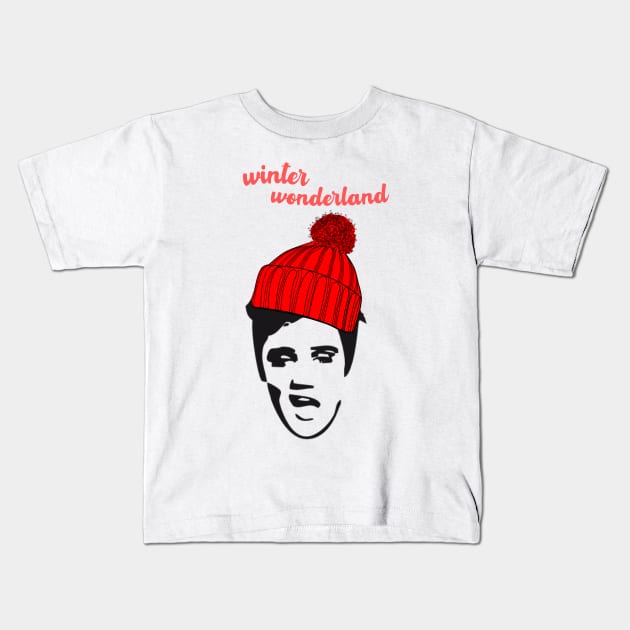 winter wonderland Elvis Kids T-Shirt by Love My..